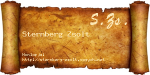Sternberg Zsolt névjegykártya